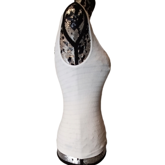 Free People Intimately White Stretchy Ribbed Tank Top - Picture 2 of 8